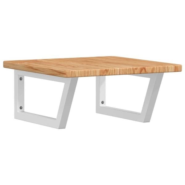 Væghylde til vask - MAISON EXCLUSIVE - Mod. 50 cm - Stål - Massivt egetræ - Pladsbesparende ophængt