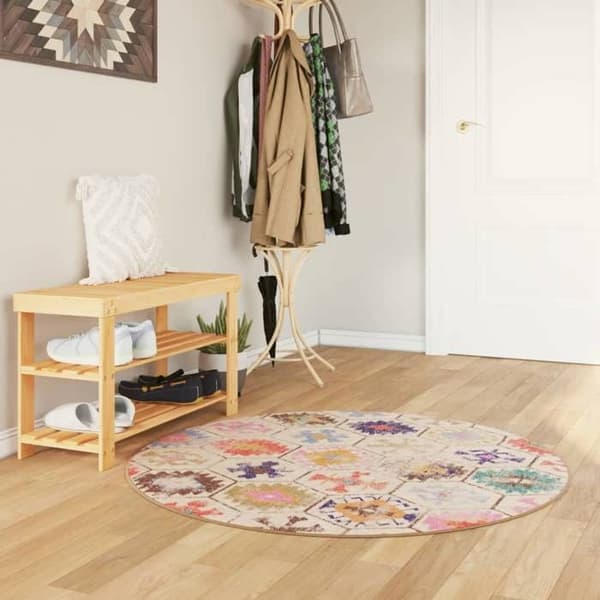 Maison Exclusive - Vaskbar multicolor tæppe Ø 120 cm