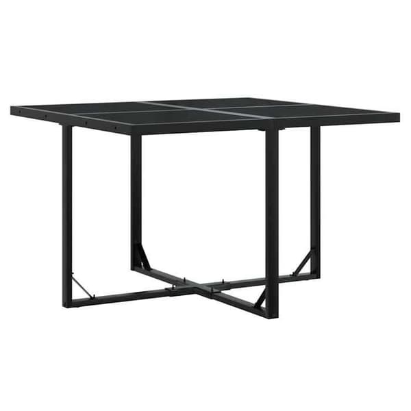 Maison Exclusive - Trädgårdsset 9 delar Svart Flätad Resin