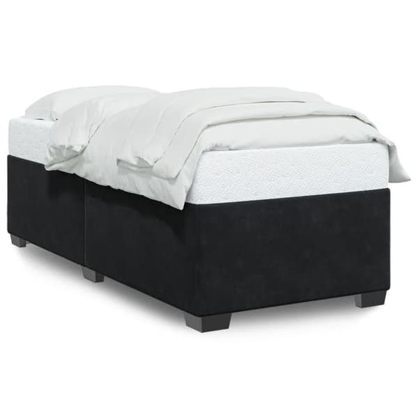 Maison Exclusive - Sengestel uden madras sort 90x200 cm fløjl Svart