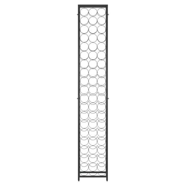 Maison Exclusive - Flaskställ för 57 flaskor svart 34x18x200cm smidesjärn