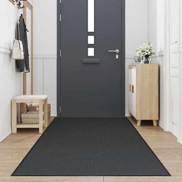 Maison Exclusive - Sort dørmåtte 115x500 cm Svart