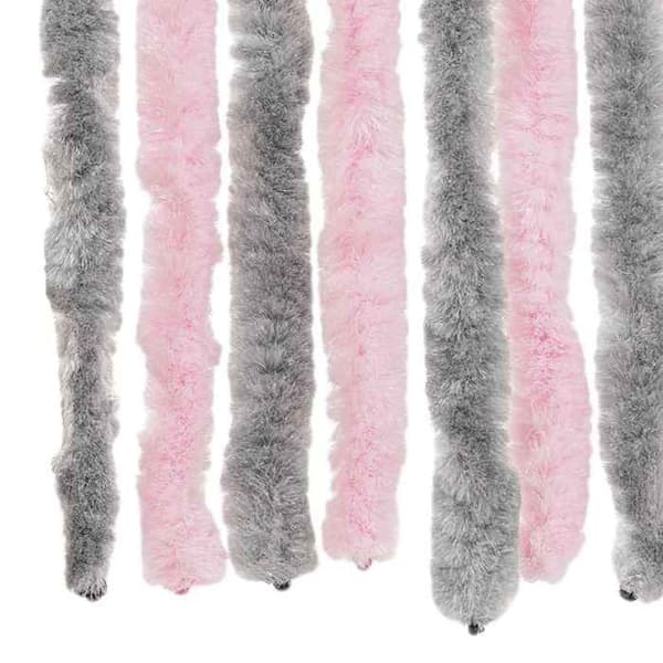 Maison Exclusive - Grå-silver och rosa myggnät 56x200 cm chenille