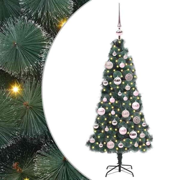 Maison Exclusive - Forudbelyst kunstigt juletræ med sæt af kugler