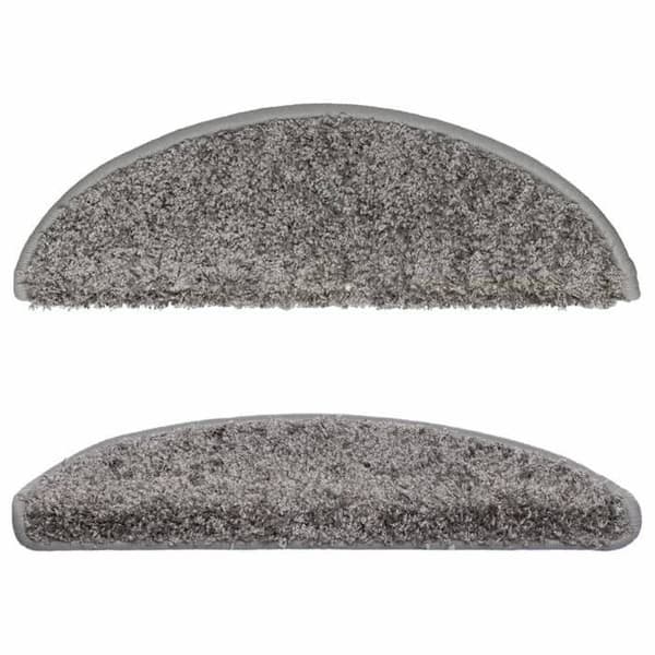 Maison Exclusive - Trappmatta 15 delar 56 x 17 x 3 cm Grå Halvcirkelformad grå