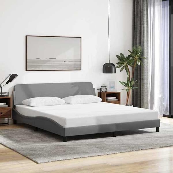 Sengestel - EKSKLUSIV HUS - Dover - 180x200 cm - Lys grå - Lamelseng Ljusgrått