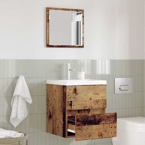 Maison Exclusive - Kylpyhuonekaappi Vanha Puu 41 x 38,5 x 45 cm