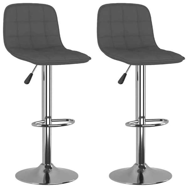 Maison Exclusive - Barstolar set om 2 mörkgrå tyg