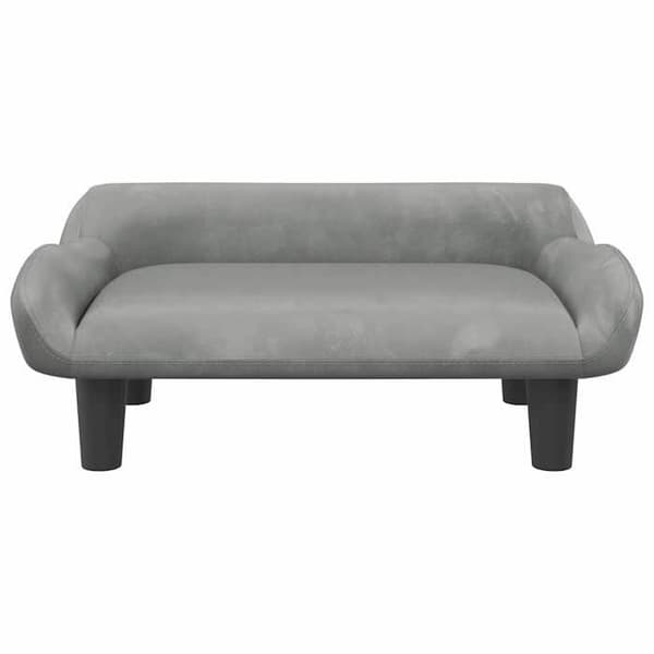 Maison Exclusive - Vaaleanharmaa koiranpeti 70x40x24 cm samettia ljusgrått