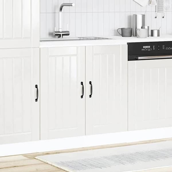 Maison Exclusive - Basmöbel för handfat Lucca vit högblanka träingenjör