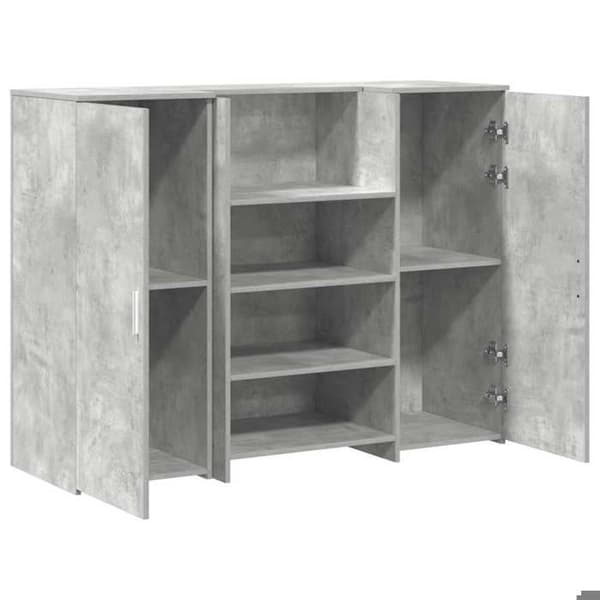 Maison Exclusive - Grå betong receptionsdisk 135x50x103,5cm ingenjörsträ