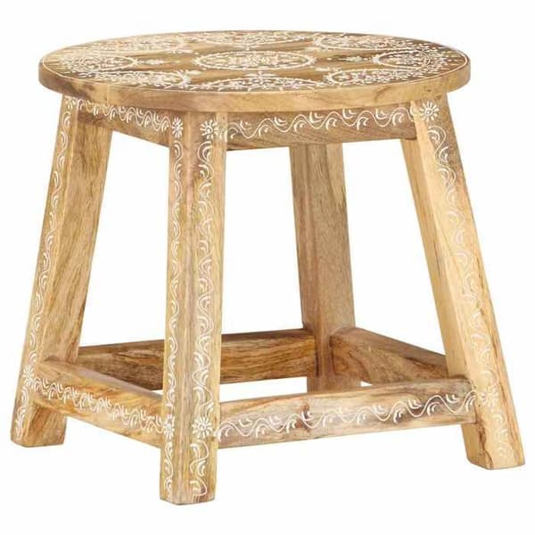 Maison Exclusive - Håndmalet taburet 38x38x35 cm Solid mango træ
