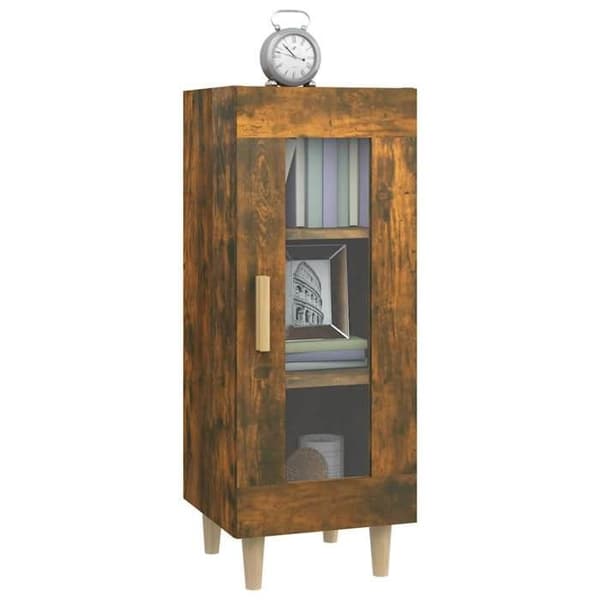 Maison Exclusive - Buffet Røget Eg 34,5x34x90 cm Ingeniørtræ