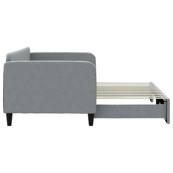 Maison Exclusive - Sovesofa med udtræk uden madras lys grå 90x200 cm