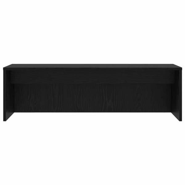 Maison Exclusive - Vægkontor i sort egetræ, ingeniørtræ 100 x 45 x 30 cm