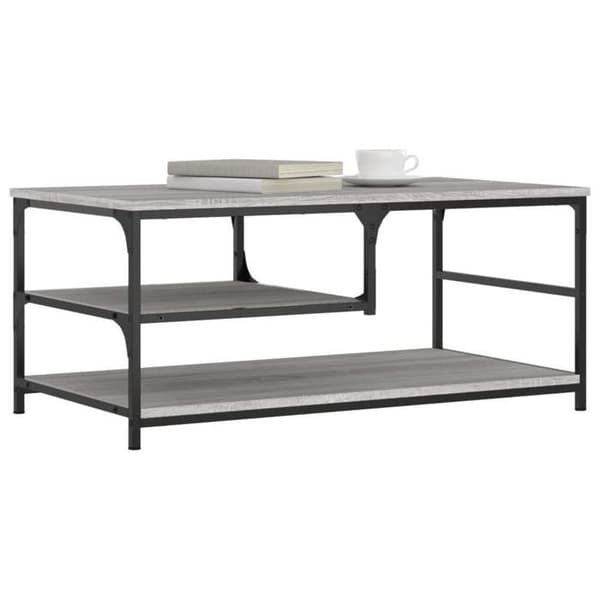 Maison Exclusive - Sonoma grå sofabord 90x49x40 cm ingeniørtræ Sonoma grå