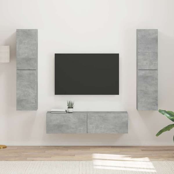 Maison Exclusive - 6 dele TV-møbel sæt Grå beton Ingeniørtræ