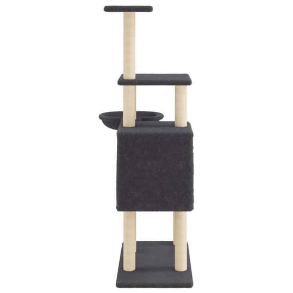 Maison Exclusive - Kattträd med sisal klöstrumpor Mörkgrå 131 cm Mörkgrå