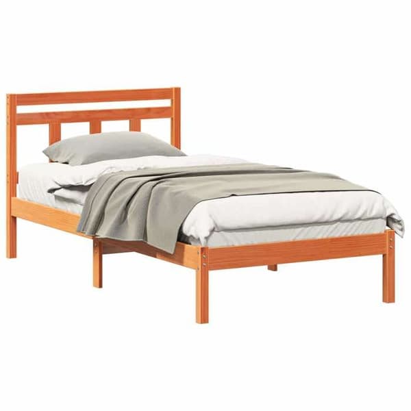 Maison Exclusive - Sängram Brun 80 x 200 cm Massivt trä