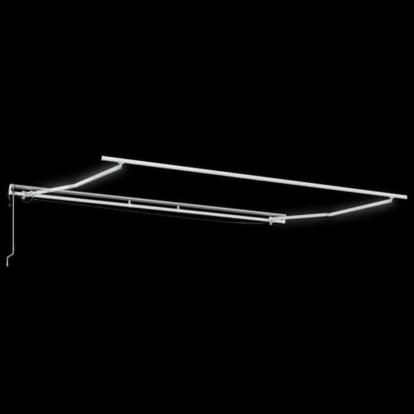 Fällbart tak - EXKLUSIVT HUS - 400×300 cm - Polyester - Motoriserad fjärrkontroll - LED-belysning Vit