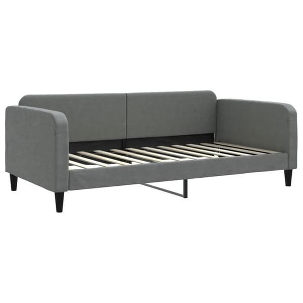 Maison Exclusive - Päivävuode, jossa on alavuode ilman patjaa, tummanharmaa 100x200 cm Mörkgrå
