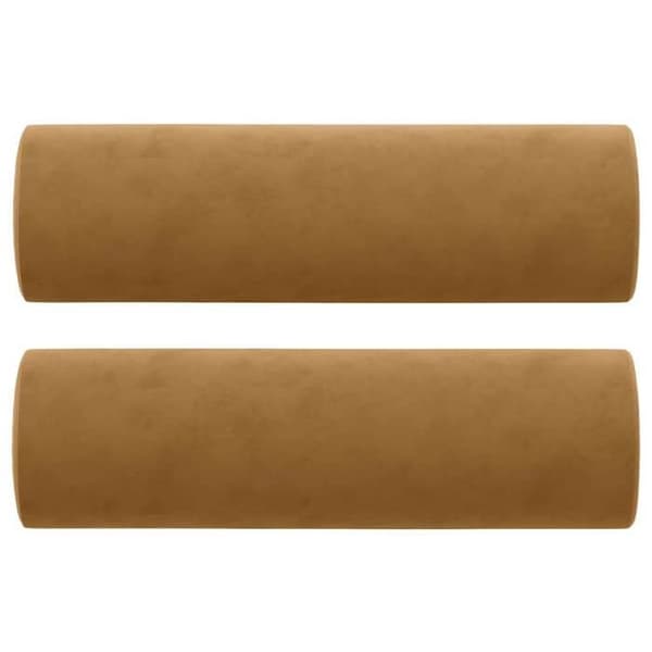 3-sitssoffa - Maison Exclusive - Brun sammet - Robust metallram - Sittbredd 180 cm brun