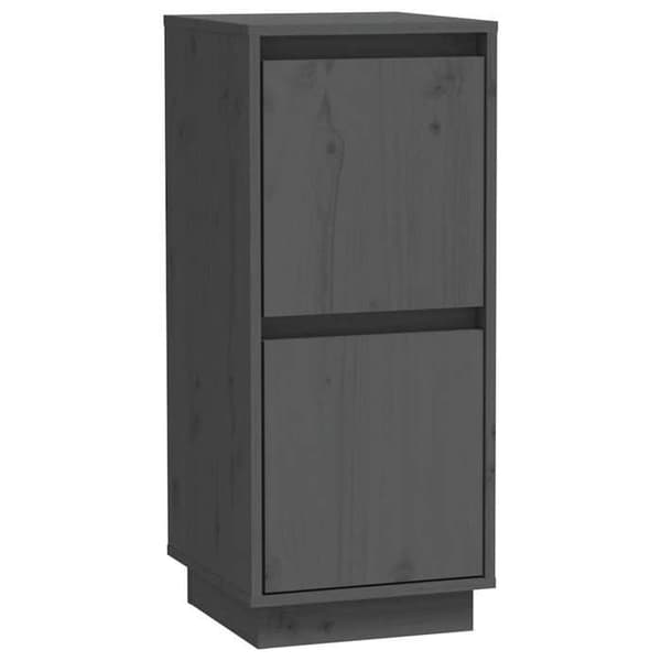 Maison Exclusive - Bufféer 2 st Grå 31,5x34x75 cm Massivt furu Grå