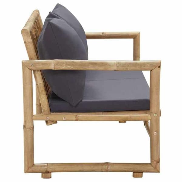 Maison Exclusive - Bänk för trädgård med kuddar 115 cm Bambus