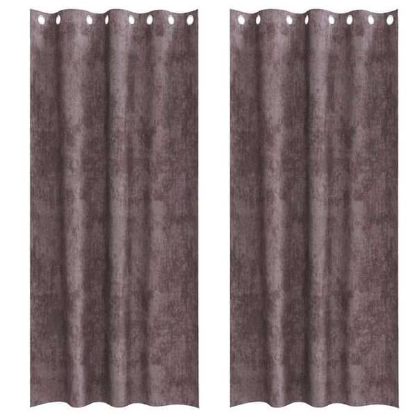 Maison Exclusive - Samettiverhot 2 kpl Ruskea 260 x 140 cm Sametti