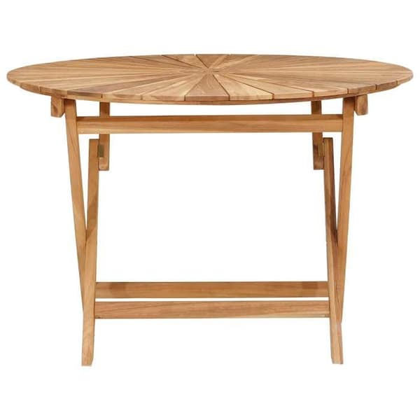 Maison Exclusive - Fällbord för trädgård Naturlig Ø 110 x 75 cm