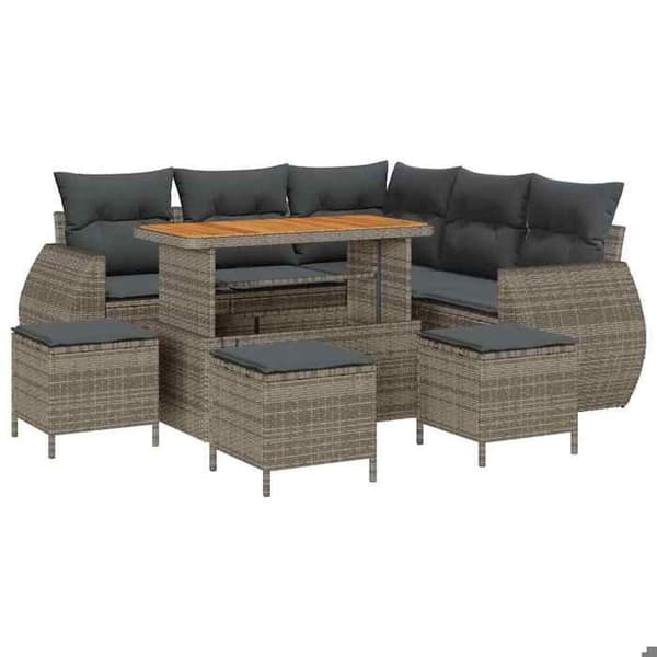 Lounge-soffor - MAISON EXCLUSIVE - Modulär - 9-delat set - Grå - Väderbeständig Grå