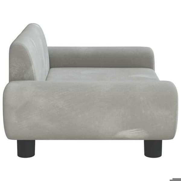 Maison Exclusive - Hundsäng grå 70x45x33 cm sammet ljusgrått