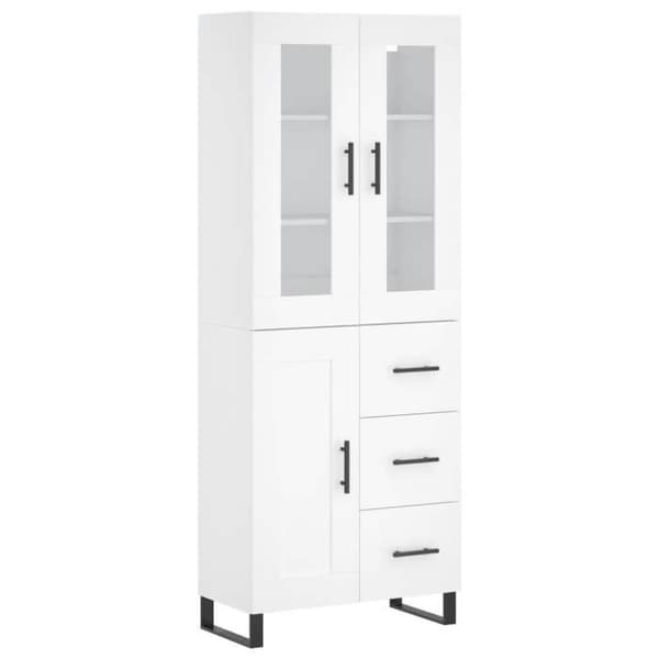 Maison Exclusive - Buffé hög Vit 69,5x34x180 cm Ingenjörsträ