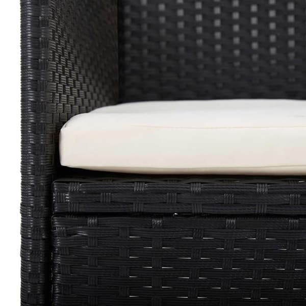 Maison Exclusive - Trädgårdsset med kuddar 5 delar Svart