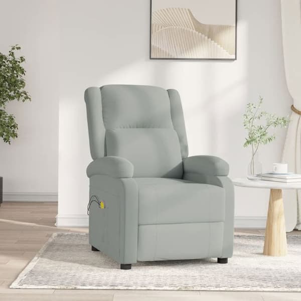 Maison Exclusive - Elektrisk massage stol i lys grå velour