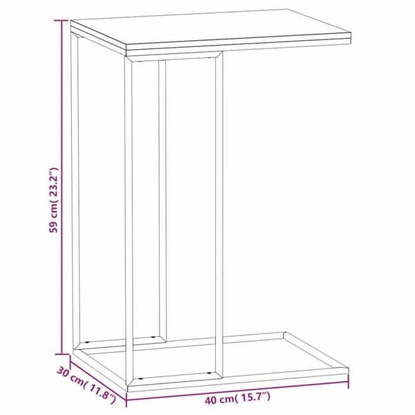 Maison Exclusive - Sidobord Vit 40x30x59 cm Ingenjörsträ Vit