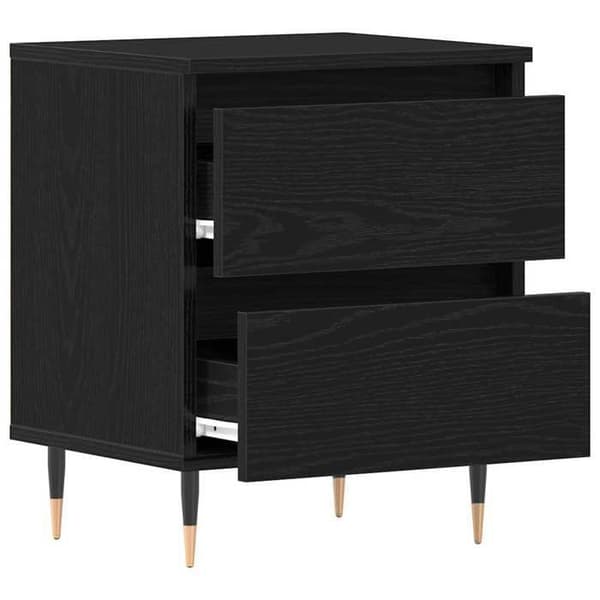 Maison Exclusive - Natbord 2 stk Sort eg 40 x 35 x 50 cm