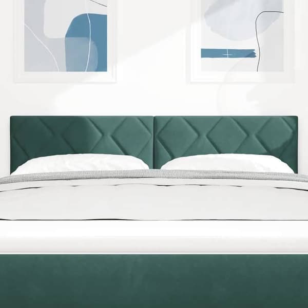 Maison Exclusive - LED Hovedgærde Mørkegrøn 144 cm Velour