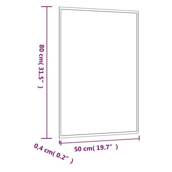 Maison Exclusive - Väggspegel 50x80 cm Rektangulär Glas