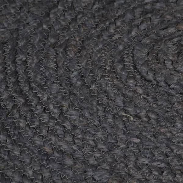 Maison Exclusive - Käsintehty Jute Pyöreä Matto 150 cm Tummanharmaa mörkgrå
