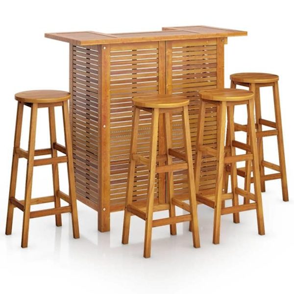 Maison Exclusive - Havebar sæt 5 stk Solid akacietræ