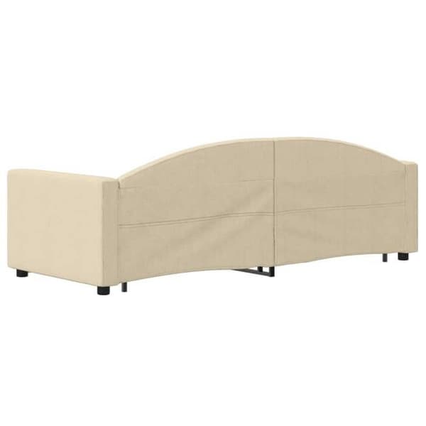 Päivävuode - EXKLUSIIVINEN KOTI - 80x200 cm - Alusvuode - 2 laatikkoa - Kermanvärinen kangas Grädde