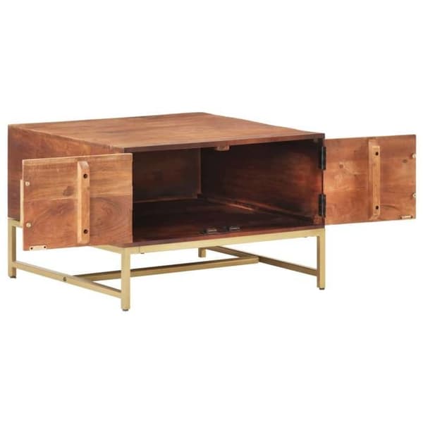 Maison Exclusive - Låg bord Brun honung 67x67x45 cm Solid akaciaträ