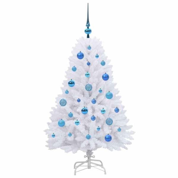 Kunstigt juletræ - EKSKLUSIV HUS - 120 cm - Hvid - LED 8 tilstande - USB-strøm Vit