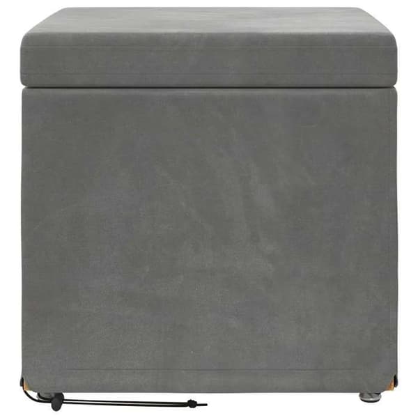 Maison Exclusive - Mørkegrå Taburet 41 x 41 x 40 cm Velour og Komposittræ