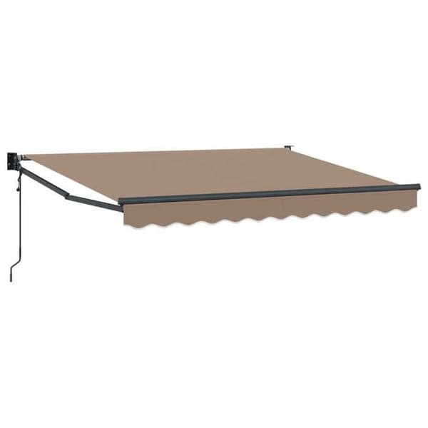 Maison Exclusive - Fällbart tak i taupe 3,5 x 2 m i polyester och metall