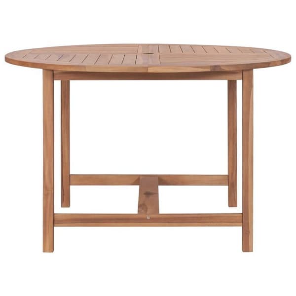 Maison Exclusive - Trädgårds matbord Ø110x75cm Massivt teakträ