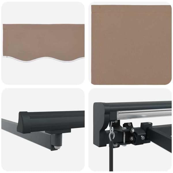 Maison Exclusive - Manuell utdragbar markis Taupe 4 × 3,5 m