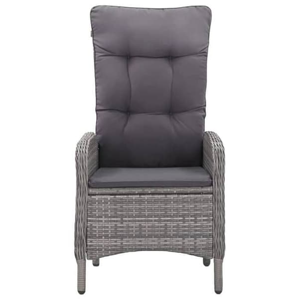 Maison Exclusive - Trädgårdsbistro-set 3 delar Flätad resin och glas Grå Grå