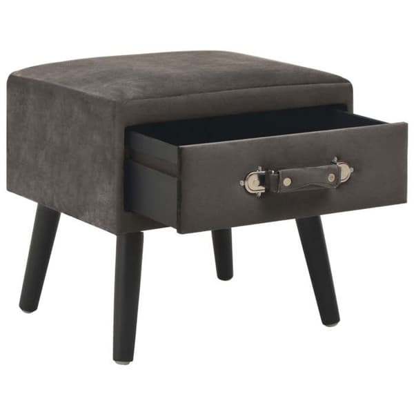 Natteskab - EKSKLUSIV HUS - 40 x 35 x 40 cm - Velour - Solid fyrretræ - Sæt af 2 Grå